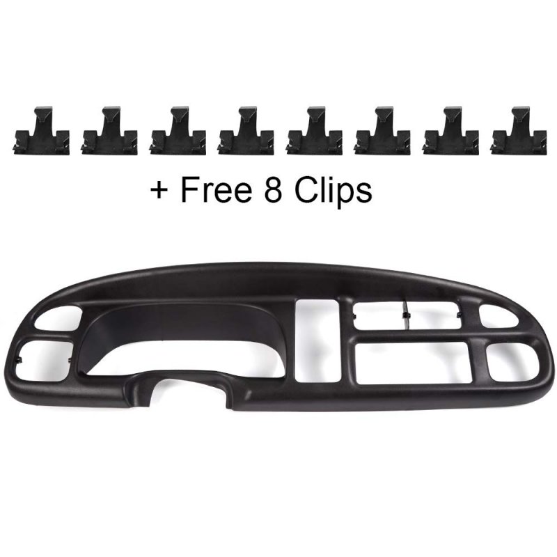Dash Pad Cover Bezel For 1998-2002 Dodge Ram Pickup Black Instrument Panel Gray Board