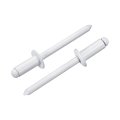 50pcs 3 16 X3 8 Round Head Blind Rivets Zinc-plated Carbon Steel Grip And Mandrel Cap White 