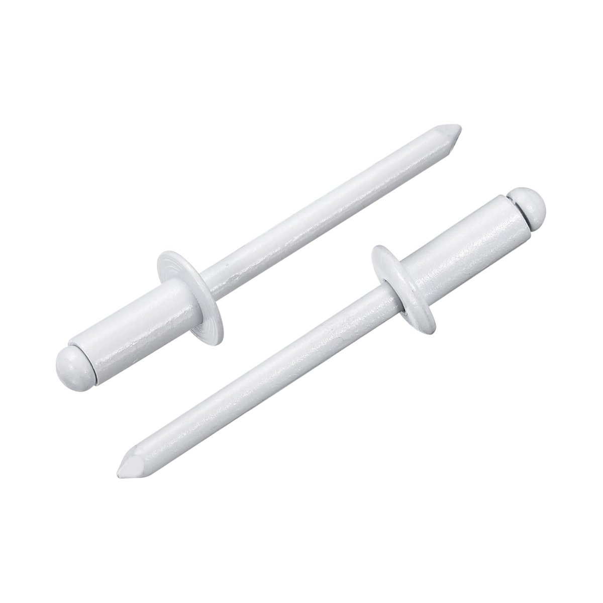50 Pcs 3 16 In X 8 Round Head Blind Rivets Zinc Plated Carbon Steel Grip And Mandrel Cap Fasteners White