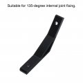 Uxcell 2pcs 135 Degree Angle Aluminum Profile Corner Brackets Brace Joint Connectors For 2020 Series Black