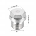 Uxcell M16 X 1 5 Male Outer Hex Head Plug 304 Stainless Steel Solid Thread Corrosion Resistant Bung Pipe Fitting 3pcs