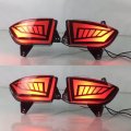 July King Car Rear Bumber Led Scanning Night Driving Light Brake Streamer Turn Signals For Honda Polit 2019 2020 2021