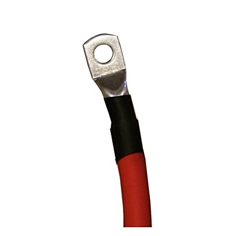 1 0 Awg Gauge Single Red 18 Inches W 5 16 3 8 Lugs Pure Copper Powerflex Battery Inverter Cables For Solar Rv Auto Marine Car