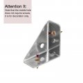 Uxcell 4pcs Angle Corner Brackets 38mm X Stainless Steel Braces Joining Support With Screws For Desk Bed Edge Silver
