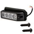 Red Blue Dual Color 4 Led Car Flash Light 2 Pack Emergency Strobe Warning Lights For Trucks Suv Vans And Cars Dc 12v To 24v 