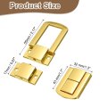 6pcs Toggle Catch Lock 1 7 X 3 Hasp Latch Mini Clasp With Mounting Screws For Jewelry Box Gift Wooden Cabinet Bright Gold