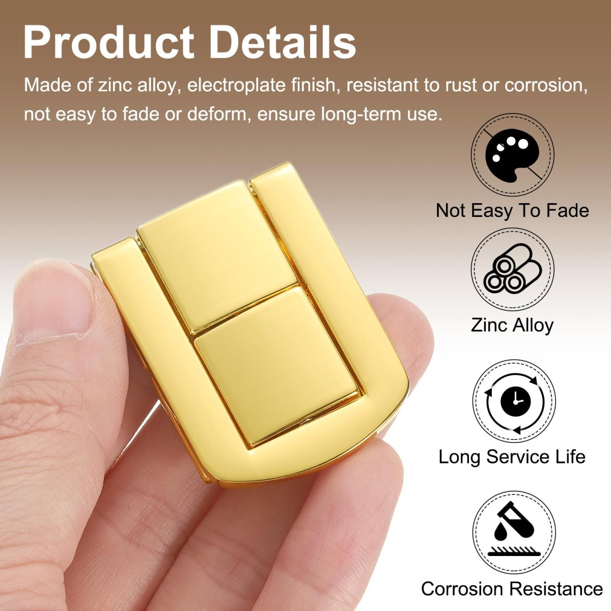 6pcs Toggle Catch Lock 1 7 X 3 Hasp Latch Mini Clasp With Mounting Screws For Jewelry Box Gift Wooden Cabinet Bright Gold