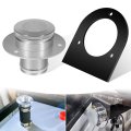 17-2530 Remote Fuel Tank Filler Neck Kit Billet Aluminum Gas Cap And Weld On Steel Bracket Fits 2 In Hose Straight For Custom 