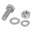 Uxcell 20pcs 304 Stainless Steel M6x20mm Hex Bolts W Nuts And Washers Assortment Kit