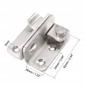 Uxcell Flip Door Latch 201 Stainless Steel 62x52mm Gate Right Open Hasp Slide Lock With Padlock Hole Silver Tone