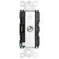 Baomain Decora Combination Switch 120v 15 Amp Single Pole Dual With Wall Plate White 2pcs