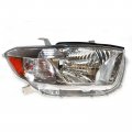 Headlights Assembly For 2008 2009 2010toyota Highlander Passenger Side Replacement Headlamp Right Clear Lens Amber Corner Head 