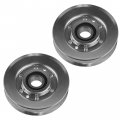 Caltric 2 V-idler Pulley For John Deere Lt180 Ltr155 Ltr180 Lx280 Lx289 Fj400d Am118447