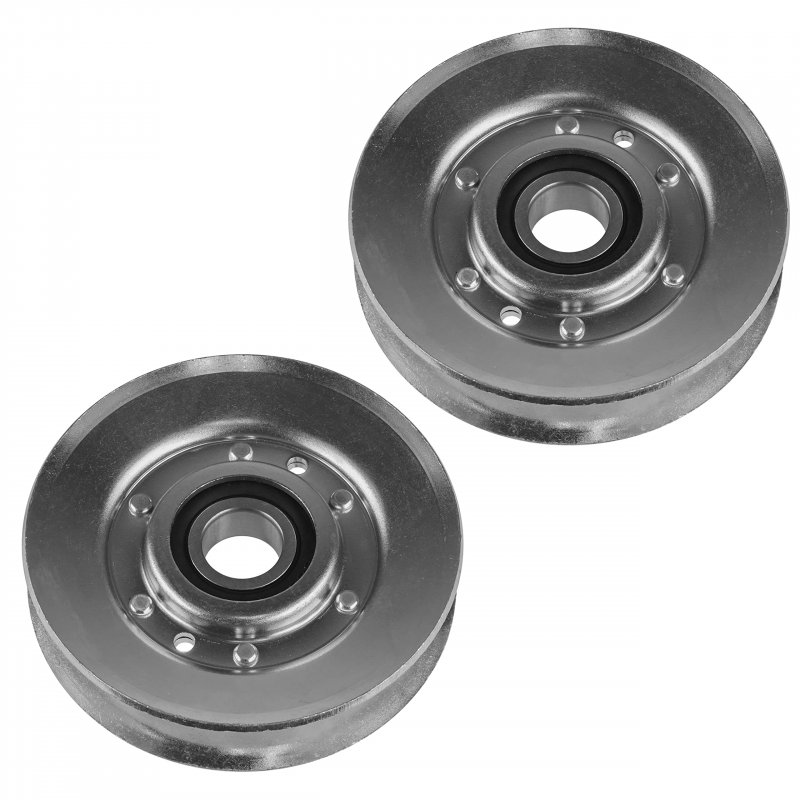 Caltric 2 V-idler Pulley For John Deere Lt180 Ltr155 Ltr180 Lx280 Lx289 Fj400d Am118447