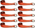 Qty 10 Premium Orange V38-1 X10 Lasso Straps With D Rings For Jerrdan Century Vulcan More Wheel Lift Larms Wreckers Tow Trucks 