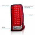 Amerilite Red Clear Led Tail Lights For Cadillac Escalade Passenger And Driver Side