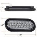 6 In Oval Led Trailer Tail Lights 24 Clear Lens Reverse Flush Mount For Truck Rv Boat And Horse Trailers Ip67 Waterproof 2 Pack