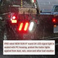 6 In Oval Led Trailer Tail Lights 24 Clear Lens Reverse Flush Mount For Truck Rv Boat And Horse Trailers Ip67 Waterproof 2 Pack
