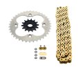 Honda Trx400r Chain And Sprocket Kit 520-94 Gold O Ring With Silver 14 Tooth Front 38 Rear Steel Sprockets For 2004 2005 Models