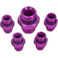 Mp-3604 Regulator Plumbing Kit With Purple Anodized Aluminum Fittings One 10 Male To Ringd Four An 6 An O 