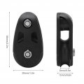 Qiilu Kayak Slide Rail Anchor Trolley Kit Heavy Duty Nylon Marine Pulley Block Sheave For Ship Yacht Canoe
