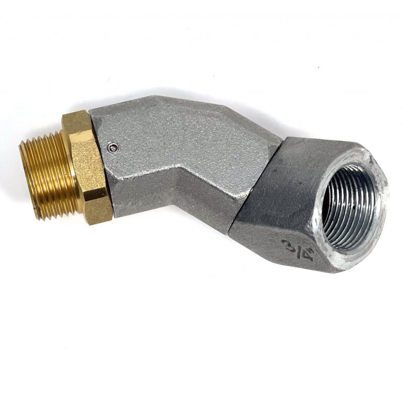3 4 Inch Fuel Hose Swivel60 Rotating Connector For Transfer Pump Nozzle Multi Plane 3 Npt