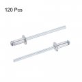 Uxcell Blind Rivets Aluminum Pull Core Decoration 3 2mm Diameter 7mm Grip Length Silver Tone 120pcs