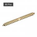 Uxcell 4x38mm Hanger Bolts 80pcs Double Ended Self-tapping Thread Wood To Dowel Screws For Connecting