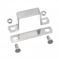 Uxcell U Shaped Connector Bracket 50mm X 304 Stainless Steel Bar Security Holder Brackets For Door Window Shed Closed Strut