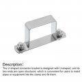 Uxcell U Shaped Connector Bracket 50mm X 304 Stainless Steel Bar Security Holder Brackets For Door Window Shed Closed Strut