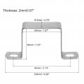 Uxcell U Shaped Connector Bracket 50mm X 304 Stainless Steel Bar Security Holder Brackets For Door Window Shed Closed Strut