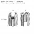 Self Tapping Threaded Inserts 15pcs Inner M5-0 8 Outer M8x10 303 Stainless Steel Slotted Thread Repair Nuts