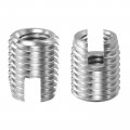 Uxcell Self Tapping Threaded Inserts 15pcs Inner M5-0 8 Outer M8x10 303 Stainless Steel Slotted Thread Repair Nuts