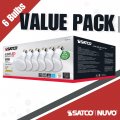 Satco S11470 Wide Range Led Reflector 8 5br30 Led 827 120v 6pk 8 5 Watt Br30 2700k 80 Cri Medium Base 120 Volts Dimmable For
