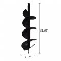 Waltyotur Auger Drill Bit Earth 8 X 31 Inch Garden Spiral Post Or Umbrella Hole Digger With 3 4 Shaft