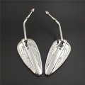 Smt-no Logo Chromed Aluminum Teardrop Mirror Compatible With 2008a 2011 Softail Custom Fxstc Bike B01bczh9fa