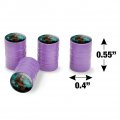 Sasquatch Bigfoot Valve Stem Caps For Tire Rim Wheel Aluminum Purple