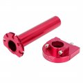 Uxcell Red Aluminum Alloy 22mm Motorcycle Accelerator Throttle Twist Handlebar Grip