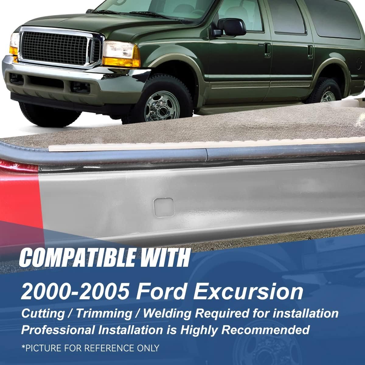 Rear Rocker Rust Panels For 2000 2005 Ford Excursion Left And Right Side Pair 40 In Silver Alloy Steel