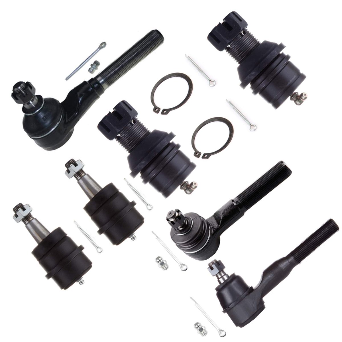7pc Set Front Suspension Kit Fit For Jeep Comanche Cherokee Grand Tj Wrangler Inner Outer Tie Rod End Upper Ball Joint Lower