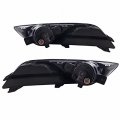 Clear Lens Black Bezel Fog Light Lamps Compatible With Nissan Sentra 2013-15 W Wiring Kit Pair