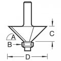 Trend Professional Bearing Guided Chamfer Cutter 45-degree 1-1 Diameter 1 2 Inch Shank 4 15 32 Cut Length Tungsten Carbide