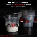 Abn Automotive Paint Mixing Cups 100 Pack 32oz Plastic Measuring For Epoxy Resin Activators And Thinners With 12 Lids