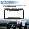 X Autohaux 2pcs License Plate Frame Metal Stainless Steel Front Rear Car Tag Cover Rust Proof Mirror Polish Holder With Screws