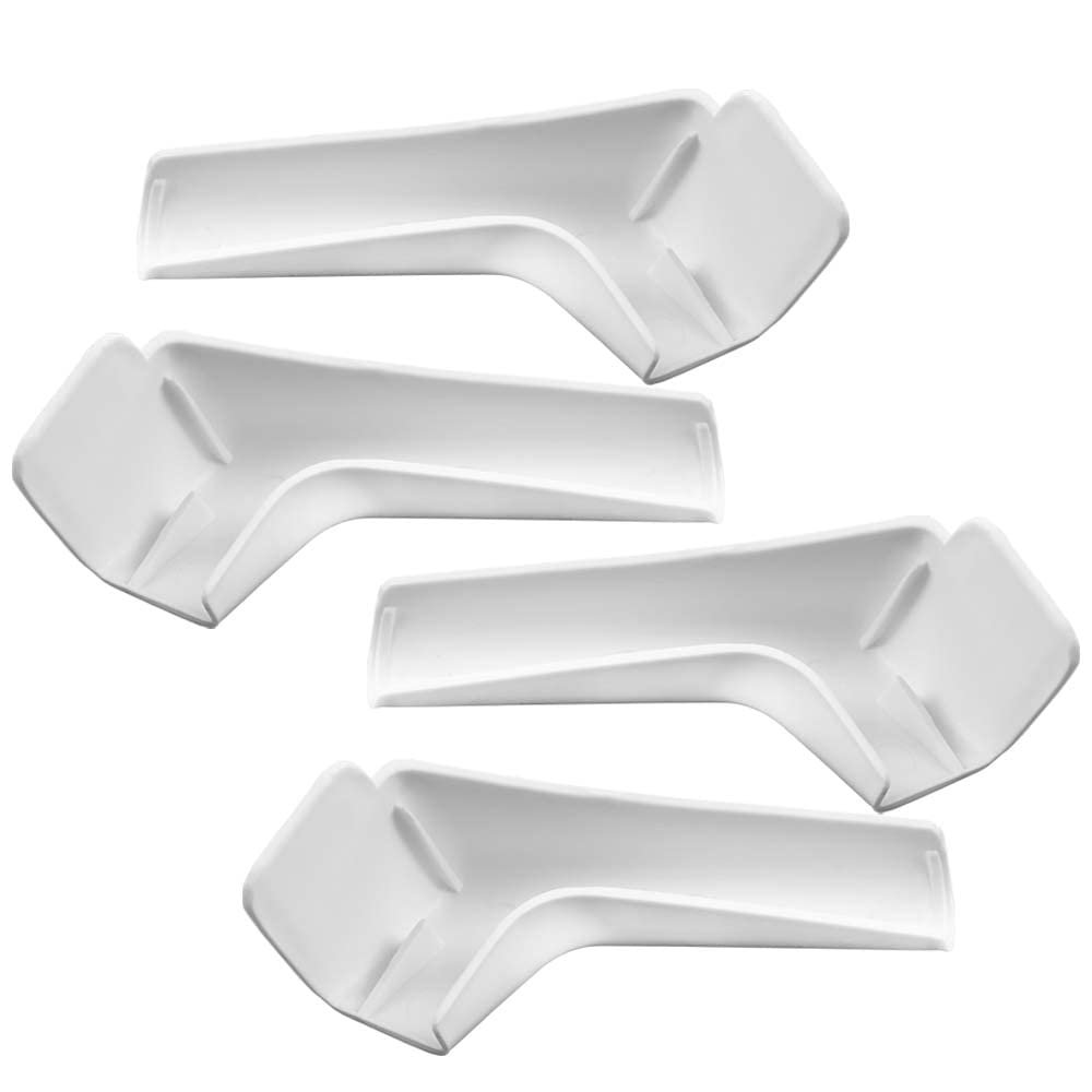 Rv Rain Gutter Spouts Long Version Left And Right 3 5 In 4 Piece Set White Spout For