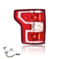 Tail Light Assembly For 2018 2019 2020 Ford F150 Left Driver Side With Wiring Harness And Bulbs Red Polycarbonate Lens 