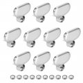 Mirror Clips Zinc Alloy Glass Clamps Holder With Bright Chrome Surface For 3-5mm Thick 10 Pcs 
