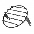 Qiilu Motorcycle Headlight Grill 7 09inch Iron Retro Round Cover Mask Black