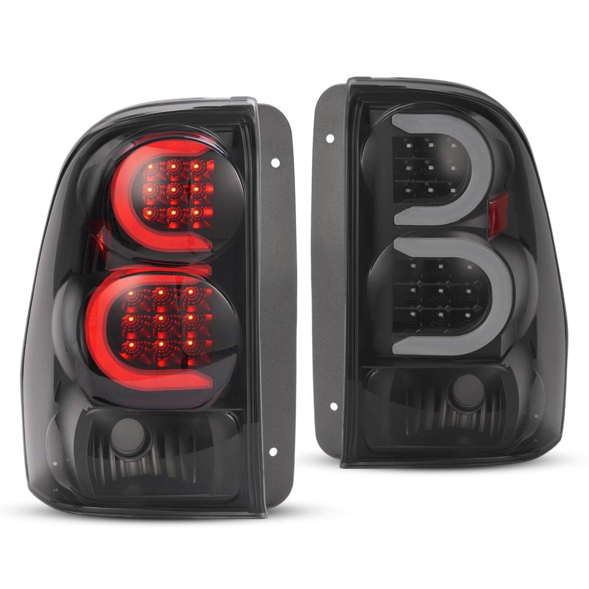 Hecasa Pair Led Tail Lights For 2002-2009 Chevy Chevrolet Trailblazer Base Ls Lt Ltz Ss Ext Ls Lt North Face North Rear Brake
