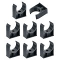 8pcs Pvc Water Pipe Clamps Clips U-shaped Tubing Hose Buckles Irrigation Tube Holder For 40mm Od Tv Trays Hanger Support Black 